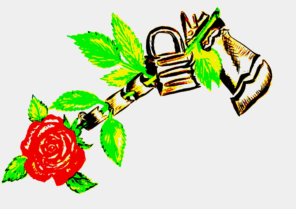 ［弾丸の代わりに花を］